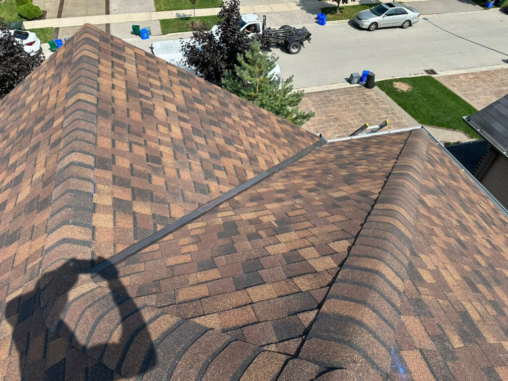 roof replacement in Burlington with new asphalt shingles installation