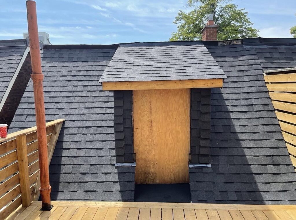 roof replacement with dormer structure in downtown Toronto