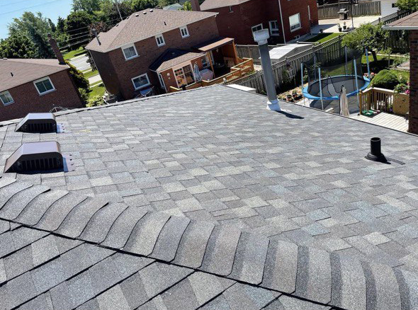 new roof replacement in North York with asphalt shingles