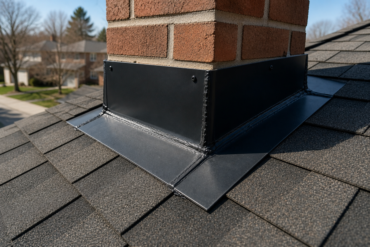 Roof flashing repair in Toronto